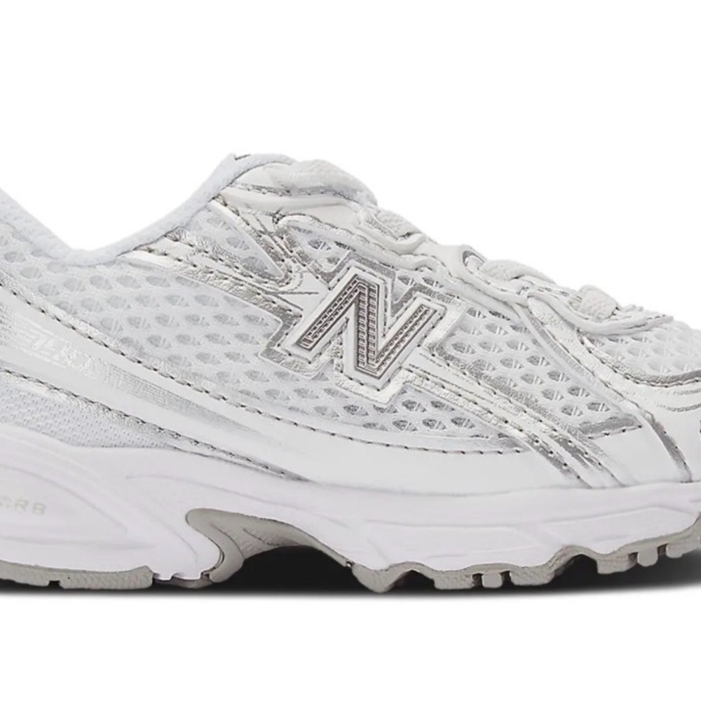 NEW BALANCE 740 BUNGEE LACE TODDLER 'WHITE SILVER METALLIC'